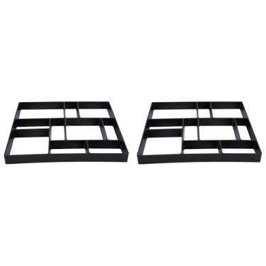 Imagem de Moldes para Pavimentação de 2 Pacotes, Moldes de Pedra de Piso DIY Moldes de Cimento de Concreto Moldes de Decoração de Jardim Moldes de Pavimentação de Concreto de Jardim para