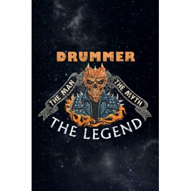 Imagem de Password book Mens Drummer Gift Man Myth The Legend Meme: Christmas Gifts,2021,Halloween,Thanksgiving,2022,Xmas,Passwoord book,Internet password log book