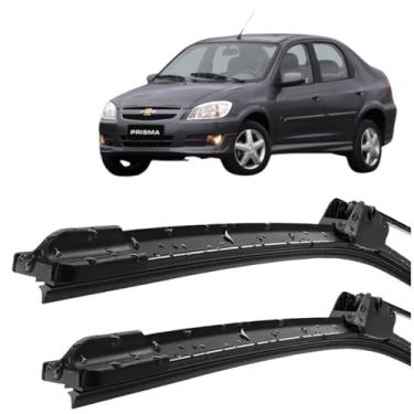 Imagem de Par Palheta Limpador ParaBrisa Compatível Com Prisma 2006 2007 2008 2009 2010 2011 Silicone Tipo Gancho