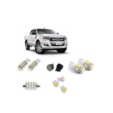 Imagem de Kit Lâmpadas Led Ford Ranger Farolete Teto Placa Ré