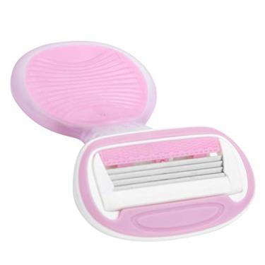 Imagem de Aparador de Biquíni para Mulheres, Lâminas de Barbear para Mulheres Rosa Portátil Aparador de Lâmina de 4 Camadas Com Caixa de Armazenamento para Remoção de Pelos de Rosto e Pernas