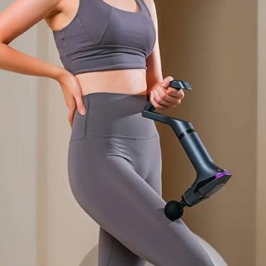Imagem de Pistola Massageadora Muscular Massageador Corporal Portátil Dor Muscular Recarregável Profissional Portátil Com Cabo Longo 3 em 1