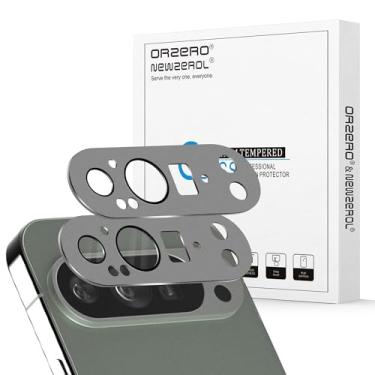 Imagem de Orzero (Pacote com 2) Protetor de lente de câmera compatível com Google Pixel 9 Pro (não para modelo XL/Fold) Protector de Cámera Premium Metal e Vidro Recortes precisos para câmera de alta definição