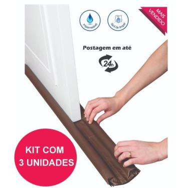 Imagem de Kit 3 Protetor de Porta Veda Porta Impermeavel contra Insetos e Poeira