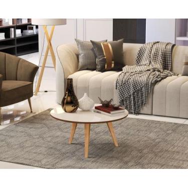 Imagem de Mesa Centro Dubai sala estar quarto pés madeira maciça - DULLAR Móveis