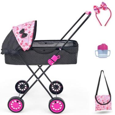 Imagem de Carrinho de Boneca Veneza 79 CM ALT Bebe Reborn Milan Luxo - SAG TOYS,