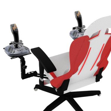Imagem de EG STARTS Games Flight Joystick Chair Mount For SimTask Farmstick Flight Simulation Game Joystick Throttle Hotas Systems Compatible with Logitech G X56, X52 Thrustmaster T.16000M, T.Flight Hotas X