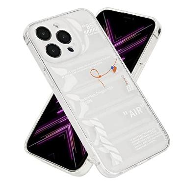 Imagem de FANCOOFF Capa acolchoada para iPhone 16 Pro, branco claro e preto, padrão de sapatos esportivos legais, proteção contra quedas militares, material TPU macio, capa inchada para iPhone 16 Pro (branca)