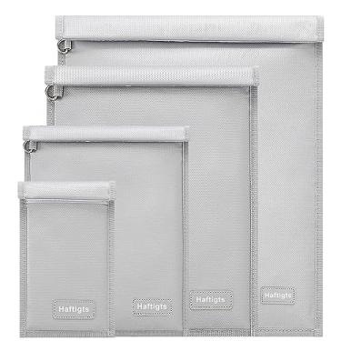 Imagem de Pacote com 4 bolsas Faraday para laptops e telefones, gaiola Faraday para antirroubo e rastreamento, protetor de chaveiro, impermeável e à prova de fogo, bloqueador de sinal RFID