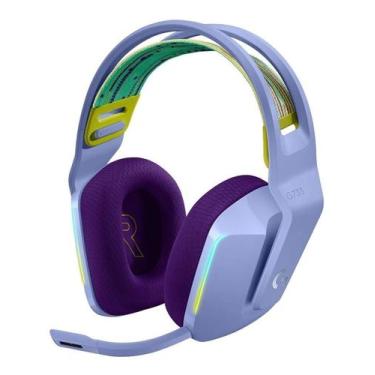 Imagem de Headset Gamer Logitech G733 Sem Fio Ligthspeed Lilás, Lilás / Rgb