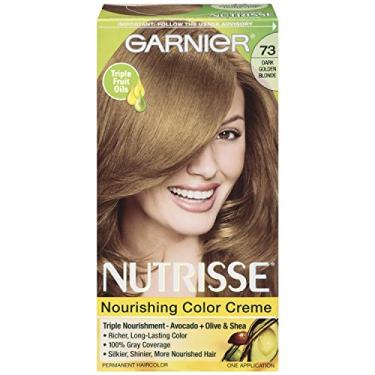 Imagem de Garnier Tratamento de cor nutritiva Nutrisse com concentrados de óleo de frutas, nível 3 permanente, loiro dourado escuro 73 (pacote com 3)