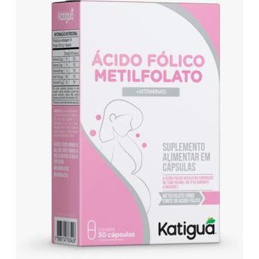 Imagem de Ácido Fólico Metilfolato + Vitaminas 30 Cápsulas - Katiguá - Katigua