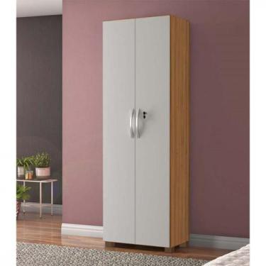 Imagem de Armário Notável Multiuso 2 Portas Com Chave - Notavel, Freijo/Off Whit