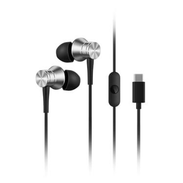 Imagem de 1MORE Pacote com 2 fones de ouvido USB-C com pistão – fones de ouvido intra-auriculares com microfone, isolamento de ruído e botão de controle, fones de ouvido com fio duráveis para iPhone 15, Pixel