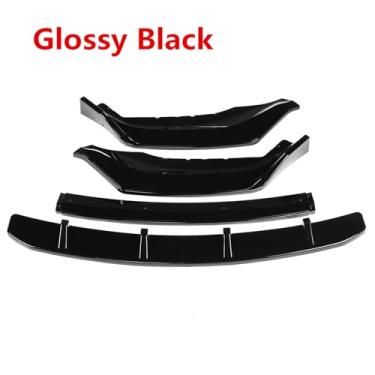 Imagem de G30 G31 G38 Carro Frente Bumper Lip Defletor Lips Body Kit Spoiler Compatível Para BMW Série 5 G30 G31 G38 540i M Sport 2017 2018 2019 2020(Glossy Black)
