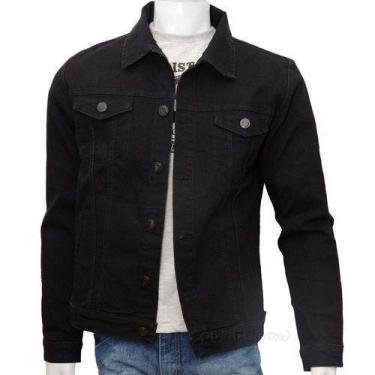 Imagem de Jaqueta Jeans Masculina Preto Premium Fit Alto Padrão - TLT Modas, Pre