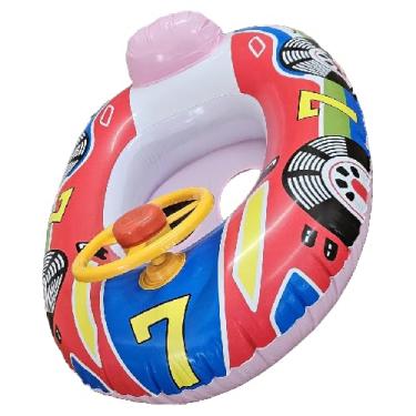 Imagem de Boia Inflável 3D Carrinho Corrida Volante Com Assento e Apoio - Resistente - Certificado Inmetro