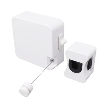 Imagem de Varal retrátil GRCFUMO, secador de varal com corda de aço inoxidável ajustável, secador de fio de corda de secagem portátil para banheiro de secagem pendurado, lavanderia, hotel (White)