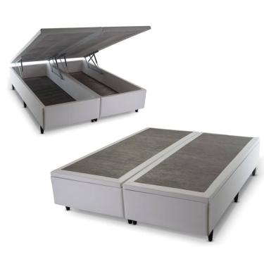 Imagem de Base Box Baú Branco Queen Size 158x198x45 - King House