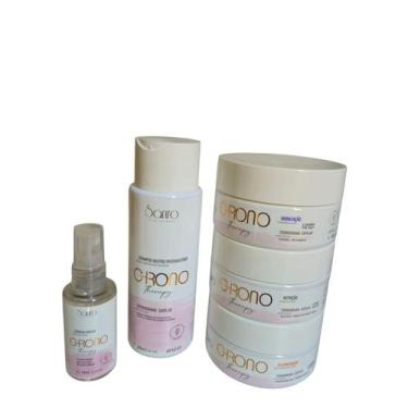 Imagem de Kit Cronograma vegan 200g + Perfume para Cabelo Luminus - Sanro Cosmet