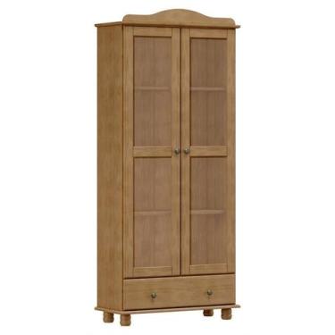 Imagem de Cristaleira Vitrine 2 Portas 1 Gaveta Rubi Madeira Maciça Freijo - FN 