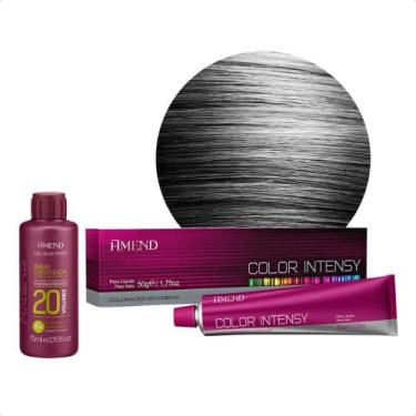 Imagem de Kit Amend Color Intensy Coloração em Creme 1.0 Preto + Água Oxigenada 