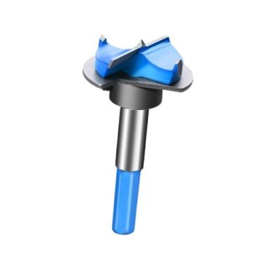 Imagem de Fenteer Buracos de madeira viu núcleo bit dobradiça buraco abridor carpintaria buracos viu ferramentas para presswood densidade placa madeira compensada porta, Azul, 80mm