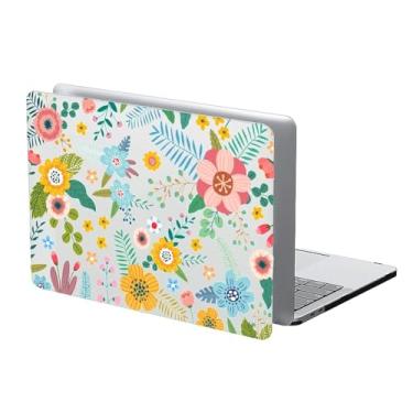 Imagem de ReLuB Capa compatível com MacBook Air de 13,3 polegadas versão 2018-2020 A1932 A2179 A2337, capa de plástico rígido de flor abstrata