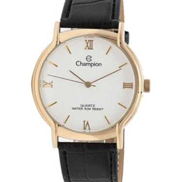 Imagem de Relogio Masculino Dourado Pulseira de Couro Champion CN20006