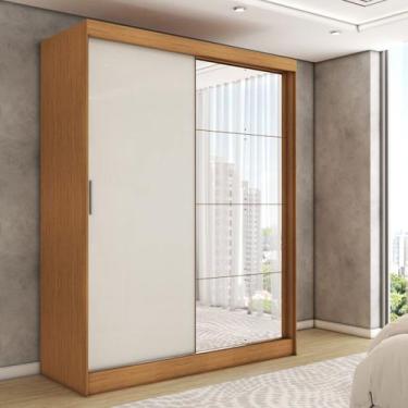 Imagem de Guarda-Roupa Solteiro Vulcan 2 Portas 4 Gavetas com Espelho 100% Mdf C