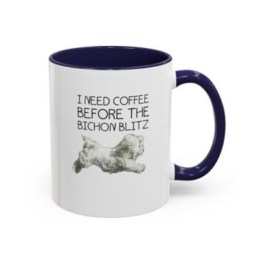 Imagem de Caneca de café engraçada Bichon Frise, presente para amantes de animais de estimação, caneca para mãe de cachorro, humor Bichon Blitz, presente para amantes de café