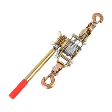 Imagem de Amagogo Rache de ropa Ratchet Ratcheting de polia de elevação do cabo Multúcio Manual da manivela manual da manivela para a cerca da fazenda, 2 Toneladas