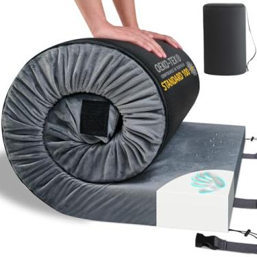 Imagem de Homemate Certipur-Us Memory Foam Camping Mattress Pad Colchão Portátil Roll Up para Adultos Colchão de Dormir Berço Colchão Almofada de Carro Tenda Colchão de Chão Capa Removível À Prova D'Água Bolsa