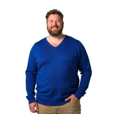 Imagem de Blusa Suéter Maculina em Tricot Frio Casaco Plus G4 G5 G6 - KantyLan, 