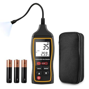 Imagem de GOYOJO Detector De Vazamento De Gás Natural Com Pescoço De Ganso De 10 Polegadas, Detector Digital De Gás, Display Lcd Com Design De Luz De Fundo, Para Cozinha/Casa E Rv, Detector De Gás Natural, P