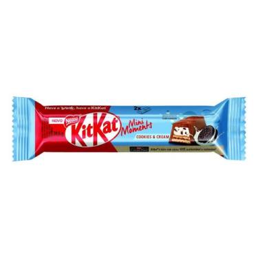 Imagem de Kit c/ 3 KitKat chocolate cookies e cream mini moments 34,6g
