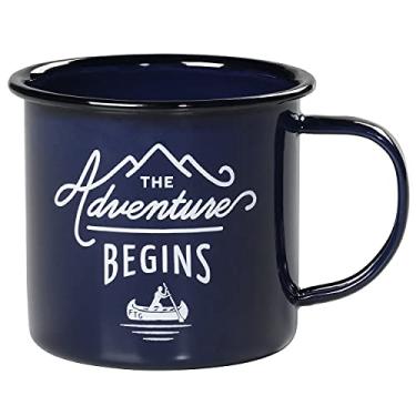 Imagem de Gentlemen's Hardware Caneca esmaltada/caneca de acampamento, 325 ml (azul) Adventure Begins