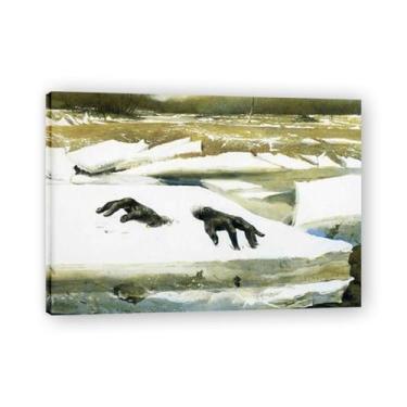 Imagem de Impressão em tela Breakup Andrew Wyeth - Arte de realismo americano, aquarela e pintura de têmpera de ovo para decoração de casa 20 x 28 cm