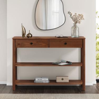 Imagem de Aparador De Sala 2 Gavetas Madeira Castanho Apoana