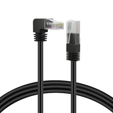 Imagem de Cabo Ethernet TNP Cat6 (Ângulo direito para cima) – conector de rede RJ45 90 graus 500 MHz 10 Gigabit banhado a ouro Cabo LAN para Xbox One Smart TV e computador, 6 Feet