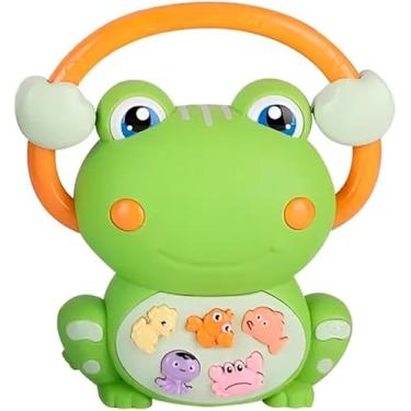 Imagem de Brinquedo Musical Interativo para Bebê – Sapinho Educativo com Sons de Animais, Melodias e Luzes | Coordenação Motora e Estímulo Sensorial. (Sapinho)