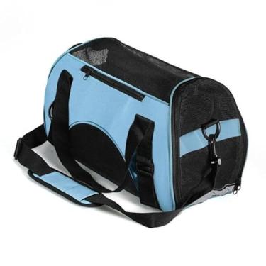 Imagem de Bolsa Pet De Transporte De Avião Cachorro Gato - Azul