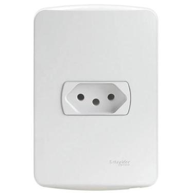 Imagem de Conjunto Tomada 2P+T 10A 250V Pl/Br Miluz S3B60340 Schneider