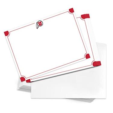 Imagem de Desert Cactus Cadernos University of Utah, pacote com 10 cartolina UT Utes inclui envelopes memorando festa de agradecimento (cartão 4a)