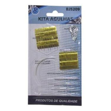 Imagem de Kit Costura Com 26 Agulhas + Passador De Linha Na Cartela - Oem