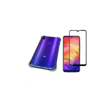 Imagem de Kit Capa Anti Impacto + Película Vidro 5d Redmi Note 7 - Universo