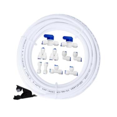 Imagem de Bothyi Kit de linha de água para refrigerador Kit de conector de tubo de água Acessório portátil multiuso Máquina de gelo com encaixe de filtro de saída de, Tubo 10m