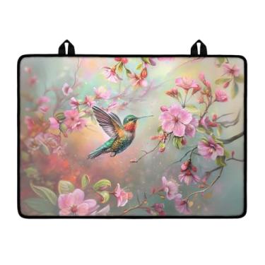 Imagem de Poceacles Tampa superior de fogão de vidro de cerâmica, tapete de fogão, capa de queimador de fogão, multiuso, borracha, protetor de mesa, lavadora, secadora, cobertura superior para bancada, floral