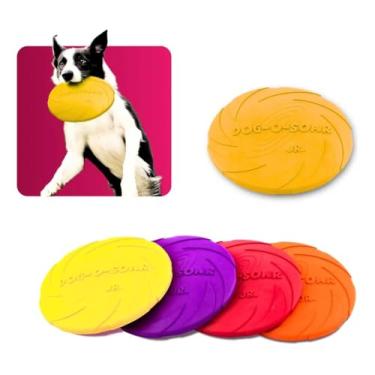 Imagem de Kit 02 Frisbee Brinquedo Mini Disco De Borracha Cachorro Cães Pets