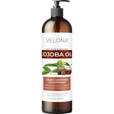 Imagem de Jojoba Oil - 8 oz (With Pump) | 100% Pure and Natural | Golden, Unrefined, Cold Pressed, Hexane Free | Moisturizing Face, Hair, Body, Skin Care, Stretch Marks, Cuticles